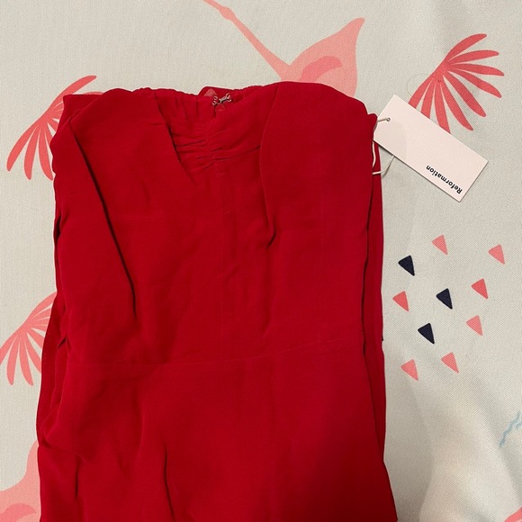 NWT Reformation Butterfly Dress Cherry - Picture 5 of 6